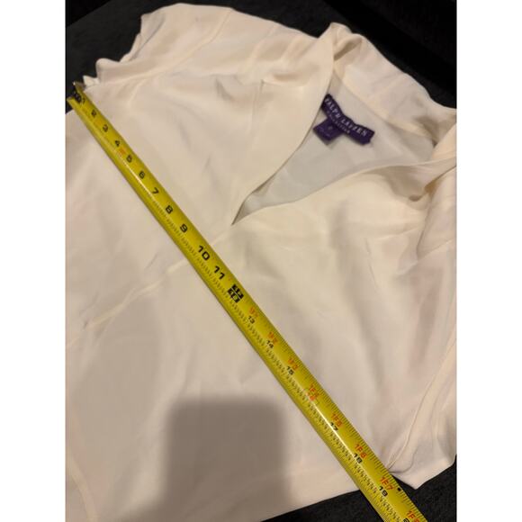 Ralph Lauren Collection Silk Dress 10 Runway 2009 White Short Sleeve Carrie SATC - Picture 14 of 16